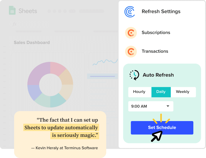 Auto Refresh Chargebee Data in Spreadsheets