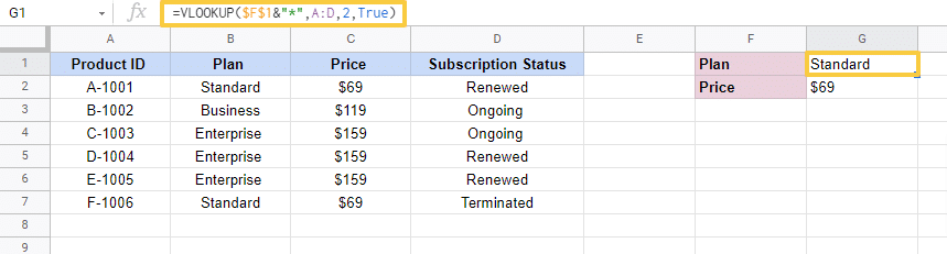 vlookup true 1