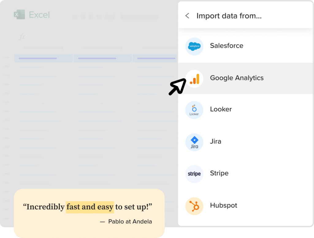 Import Google Analytics Data into Excel
