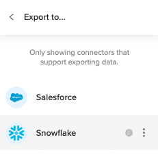 export data to snowflake