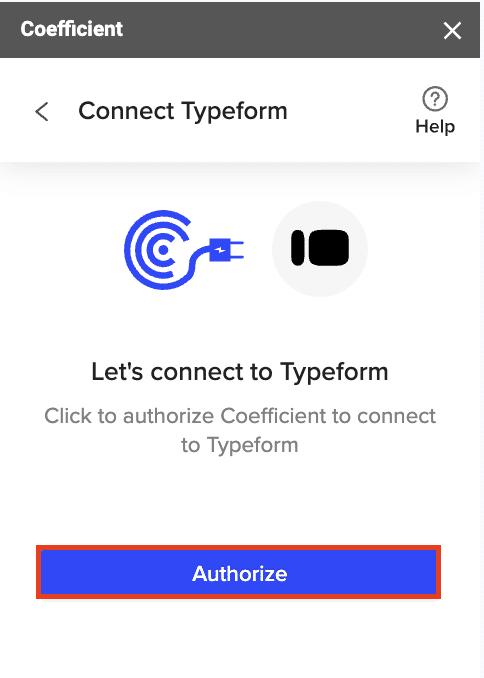 coefficient sidebar google sheets typeform