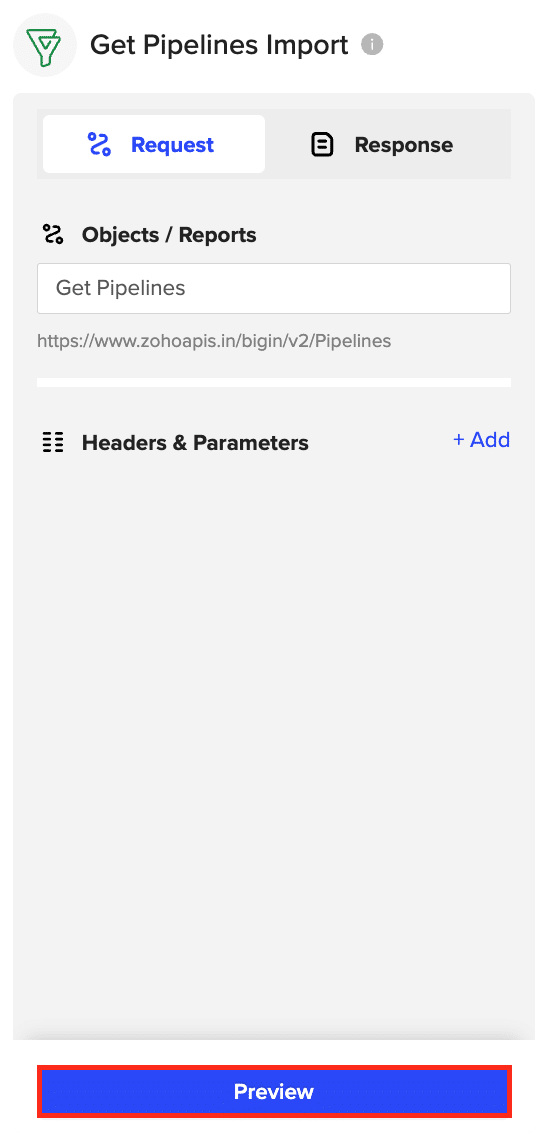 pull bigin pipeline data into google sheets